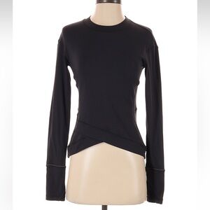 Lululemon Black Wrap Hem Athletic Top